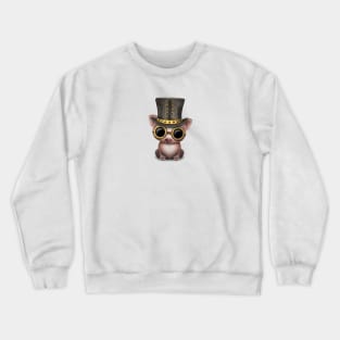 Steampunk Baby Pig Crewneck Sweatshirt